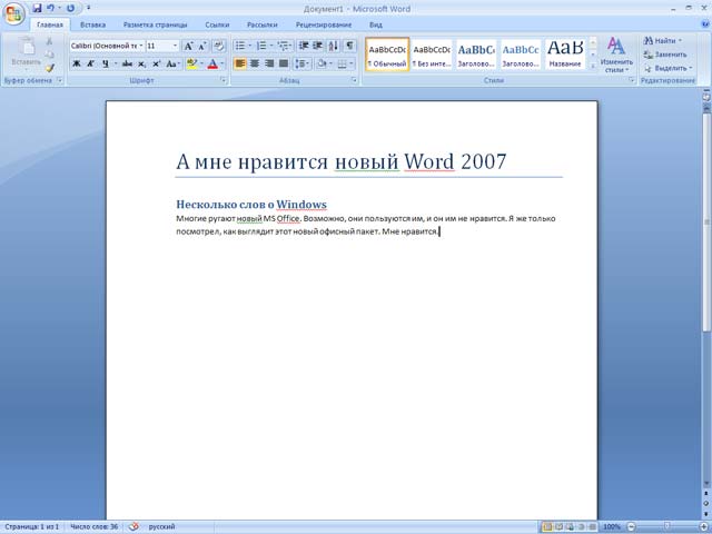 MS Word 2007