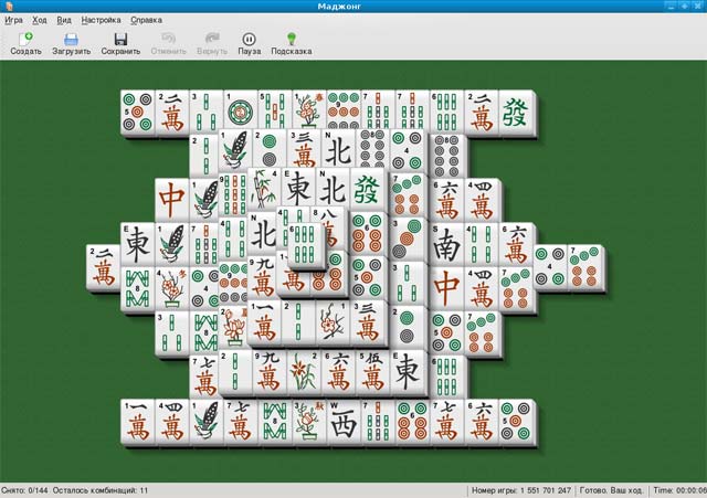 Игра «Маджонг» в Linux